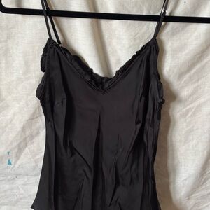 Aritzia Wilfred black silk cami